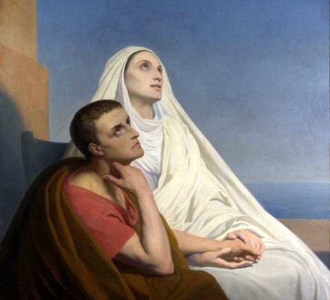 Saints Augustine and Monica  / Ary Scheffer  (1795–1858)  / Wikimedia