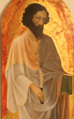 Paolo da Visso: Svatý Bartoloměj, kol. r, 1450, Národní galerie Praha / wikimedia