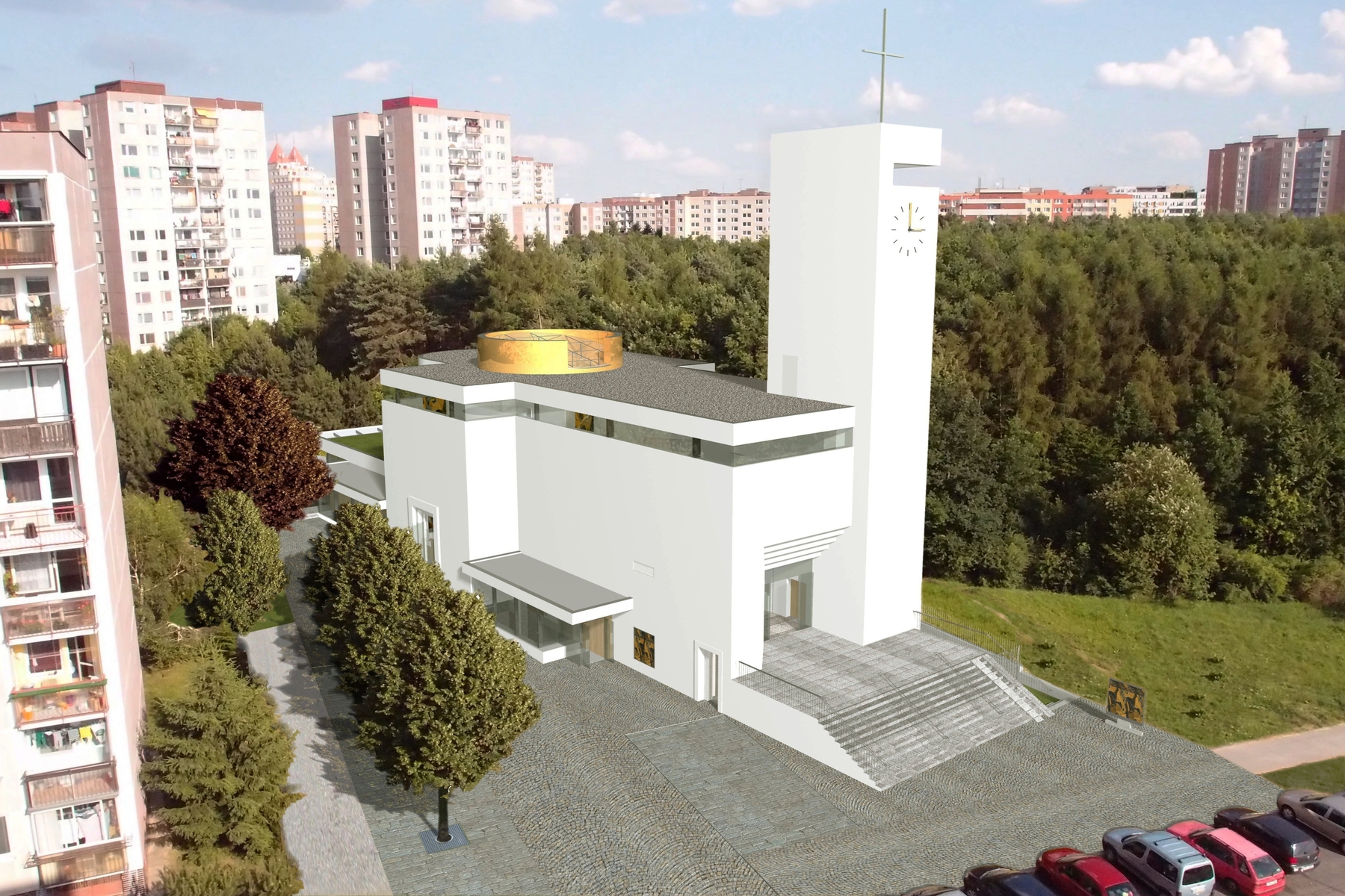 Na pražském sídlišti Barrandov bude zahájena stavba jedinečného kostela Krista Spasitele a komunitního centra